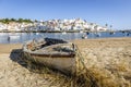 Cityscape of Ferragudo with boats in the foreground, Algarve, Portugal Royalty Free Stock Photo