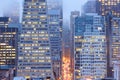 Cityscape of Financial District at dawn, San Francisco Royalty Free Stock Photo