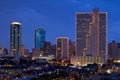 Cityscape of Fort Worth Texas at Night Royalty Free Stock Photo