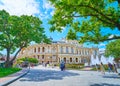 The cityscape with fountain and Opera House, Odessa, Ukraine Royalty Free Stock Photo