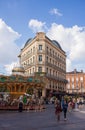 Toulouse city merry-go-round pedestrian area