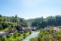 Cityscape of Fribourg town at Switzerland.