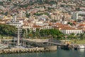 Cityscape of Funchal, Funchal bay and functional replica of Columbus` flagship Santa MarÃÂ­a in Madeira