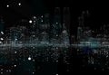 Cityscape futuristic 3d city neon light