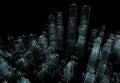 Cityscape futuristic 3d city neon light