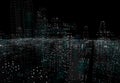 Cityscape futuristic 3d city neon light