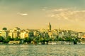 Cityscape with Galata Tower over the Golden Horn, Istanbul Royalty Free Stock Photo