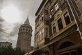 Cityscape with Galata Tower over the Golden Horn in Istanbul, Turkey Royalty Free Stock Photo
