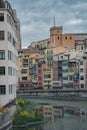 The cityscape in Gerona, Spain Royalty Free Stock Photo