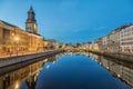 Cityscape of Gothenburg from Big Harbor Canal Royalty Free Stock Photo