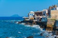 Cityscape of Greek town Mandraki at Nisyros island in Greece