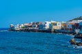 Cityscape of Greek town Mandraki at Nisyros island in Greece