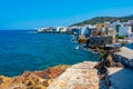 Cityscape of Greek town Mandraki at Nisyros island in Greece