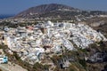 Cityscape of Greek town Thira in Santorini island, Greece Royalty Free Stock Photo