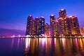 Cityscape and Gwangan bridge in Busan, South Korea. Royalty Free Stock Photo