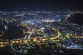 Cityscape of Hakodate from Mount Hakodate in Hokkaido, Japan