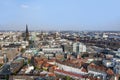 cityscape of Hamburg from the famous tower Michaelis