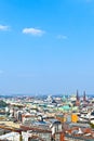 Cityscape of Hamburg from the famous tower Michaelis