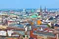 Cityscape of Hamburg from the famous tower Michaelis