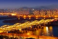 Cityscape of Hangang bridge in korea.