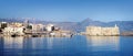 Cityscape of harbor of Iraklion on Crete Isle Greece with its Royalty Free Stock Photo