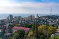 Cityscape from a height against the sea