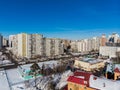 Cityscape from height in Moscow, Russia Royalty Free Stock Photo