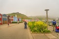 Cityscape of Helgoland, popular German paradise holiday island in the North Sea