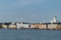 Cityscape of Helsinki, South Harbor and Market Square, Finland.