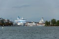 Cityscape of Helsinki and Silia Line, South Harbor and Market Square, Finland.