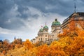 Cityscape Historical Architecture of Bern, Switzerland in Autumn., Capital City Landscape Scenery and Travel Destination in Swiss Royalty Free Stock Photo