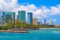 Cityscape of honolulu in oahu island, hawaii, us Royalty Free Stock Photo