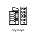 Cityscape icon. Trendy modern flat linear vector Cityscape icon