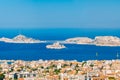 Cityscape And If Castle In Marseilles, France. Sunny Summer Day Royalty Free Stock Photo