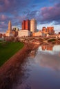 Columbus, Ohio, USA at spring sunset. Royalty Free Stock Photo