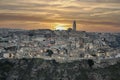 Cityscape image of medieval city of Matera
