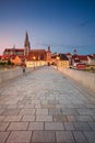 Regensburg, Germany at sunrise. Royalty Free Stock Photo