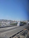 Cityscape of instanbul from a bus ride