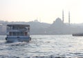 Cityscape Istanbul Turkey View to Bosphorus mosque and ferry