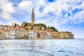 Cityscape of Rovinj touristic village at the Adriatic sea Istria, Croatia