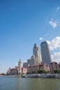 Cityscape of Jinwan Plaza (Jinwan Guangchang) with blue sky back