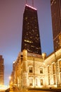 Cityscape of John Hancock Building and Water Tower Place at Michigan Avenue