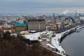 Cityscape of Kiev Ukraine with cloudy horizon Royalty Free Stock Photo