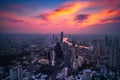 Cityscape landscape view sunset view of Bangkok metropolis