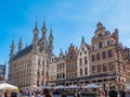 Cityscape of Leuven, Belgium with cityhall and beautiful historical buildings in Grote Markt