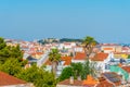 Cityscape of Lisbon with Castle of Sao Jorge in Lisbon, Portugal Royalty Free Stock Photo