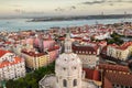 Cityscape lisbon lapa portugal, nice summer weather european city