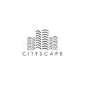 Cityscape logo design vector template