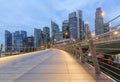 Cityscape with long exposure black sky at night Marina Bay Sands Royalty Free Stock Photo