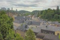 Cityscape of Luxembourg on a stormy summer day Royalty Free Stock Photo